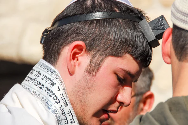 Bar Mitzvah em Western Wall, Jerusalém — Fotografia de Stock