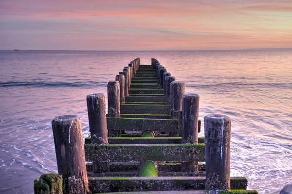 Coney Island Beach at Sunset. — Stock Photo, Image