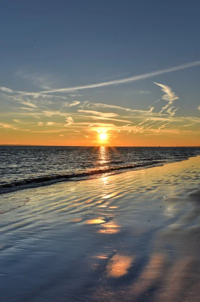 Spiaggia di Coney Island al tramonto — Foto Stock