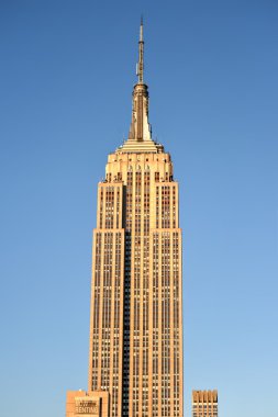 New York Şehri gün batımında ufuk çizgisi