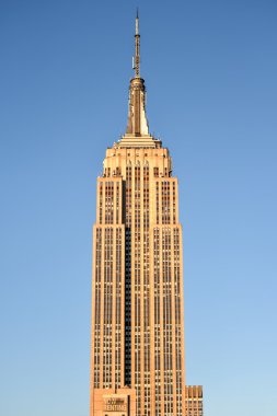New York Şehri gün batımında ufuk çizgisi
