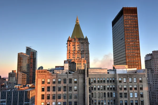 Skyline di New York al tramonto — Foto Stock