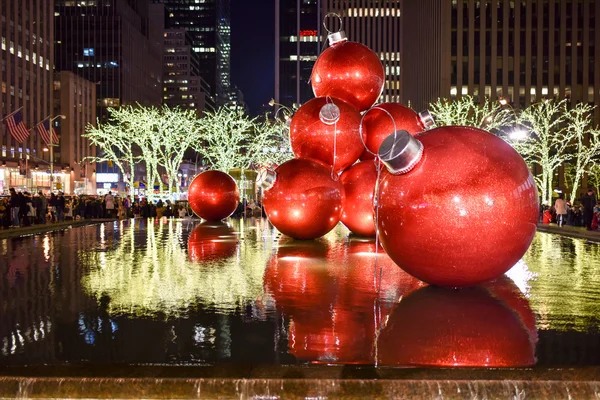 Kerstversiering, New York — Stockfoto