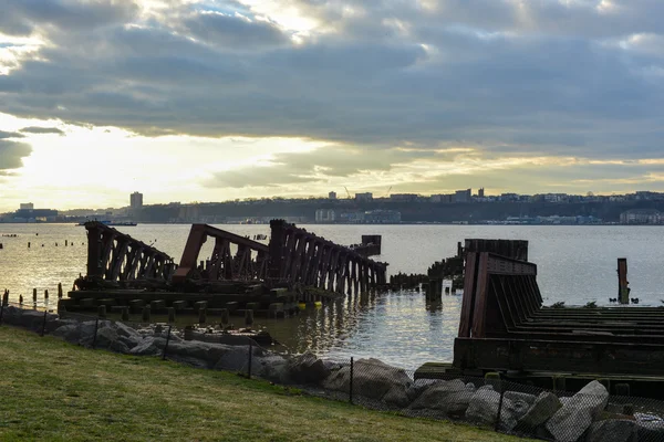 New York Central Railroad 69e Street overdracht brug — Stockfoto