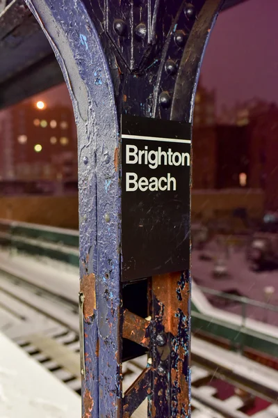 Brighton Beach metro istasyonu — Stok fotoğraf