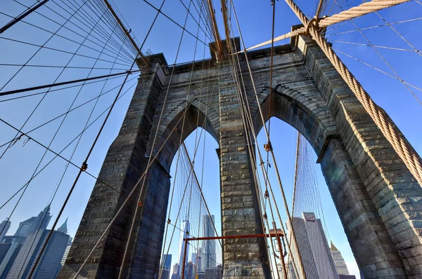 Brooklyn Bridge, Winter - New York CIty — Stock Photo, Image