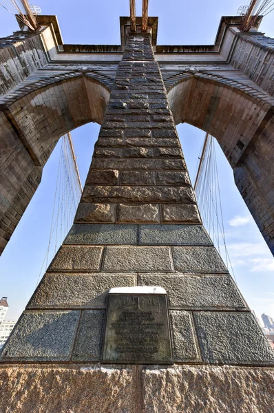Γέφυρα του Μπρούκλιν, χειμώνα - Νέα Υόρκη — Φωτογραφία Αρχείου
