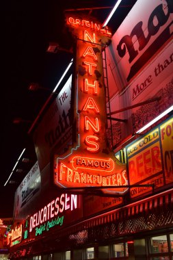 Özgün Nathan'ın sosis - Coney Island, Ny, Brooklyn,