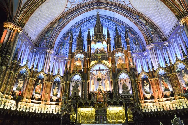 Basílica de Notre Dame - Montreal, Canadá — Fotografia de Stock
