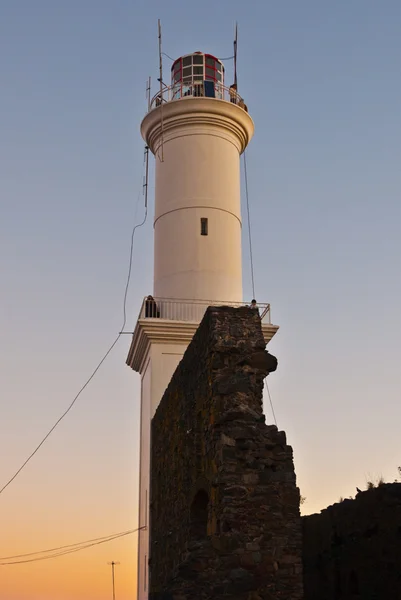 Zničený maják Colonia del Sacramento, Uruguay — Stock fotografie