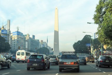 Obelisco Avenida 9 de Julio trafikte