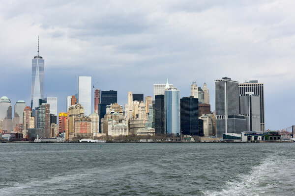 View of Lower Manhattan and the Financial District of New York.