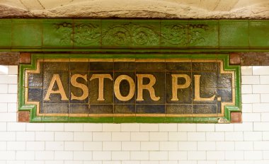 Astor Place Subway Station - New York City clipart