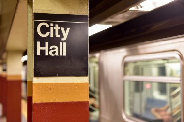 Brooklyn Köprüsü Belediye Binası metro istasyonu - New York City