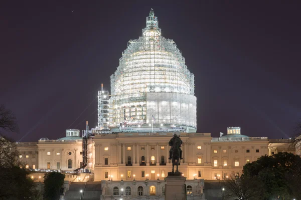 Hauptstadtgebäude bei Nacht - washington, d.c. — Stockfoto