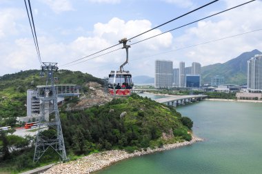 Ngong Ping teleferiği, Hong Kong.