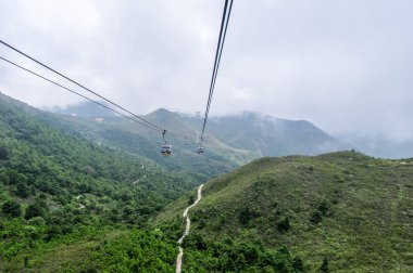 Ngong Ping teleferiği, Hong Kong.