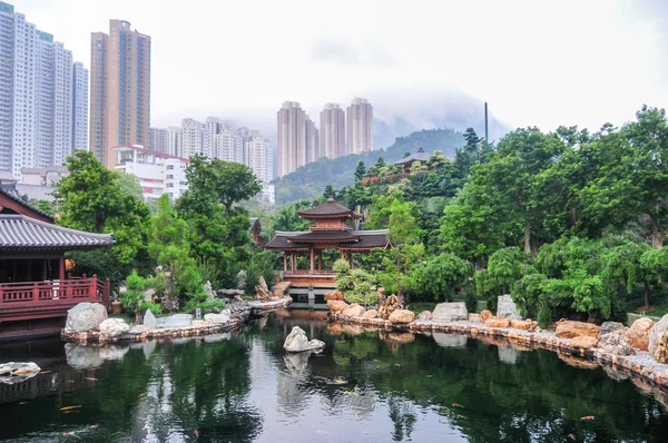 Złoty Pawilon nan lian ogród, hong kong — Zdjęcie stockowe