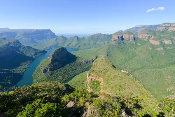 Blyde river canyon a tři rondavels — Stock fotografie