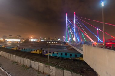 Nelson Mandela köprü gece - Johannesburg