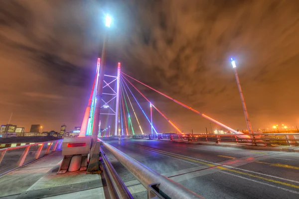 Nelson Mandela Bridge nocą - Johannesburg — Zdjęcie stockowe