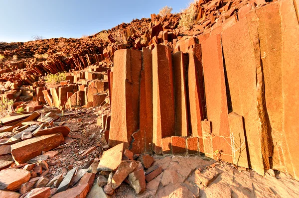 Tubos de órgãos - Twyfelfontein, Damaraland, Namíbia — Fotografia de Stock