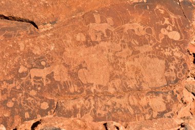 Bushmen Rock gravür - Namibya