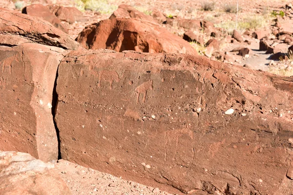 Bushman Rock ryciny - Namibia — Zdjęcie stockowe