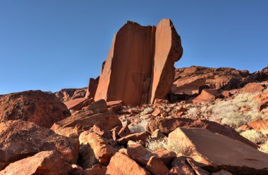 Bushmen Rock gravür - Namibya