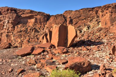 Bushmen Rock gravür - Namibya