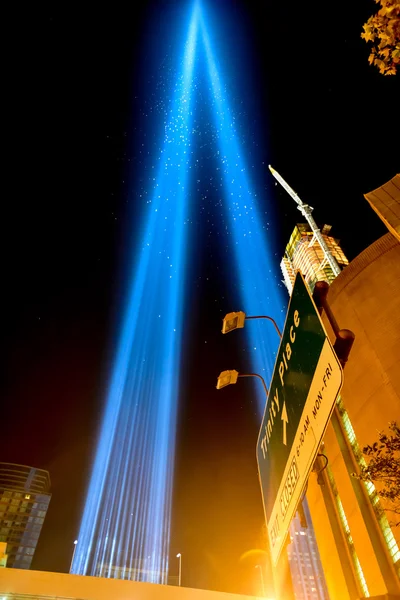 9 月 11 日致敬之光-纽约城. — 图库照片