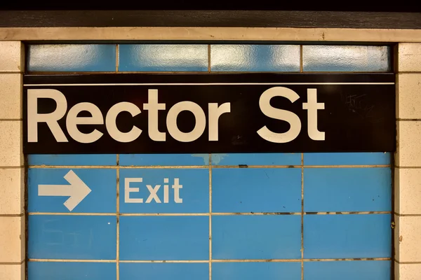 Estación de metro Rector Street - Ciudad de Nueva York —  Fotos de Stock