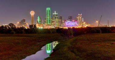 Dallas Skyline at Night clipart