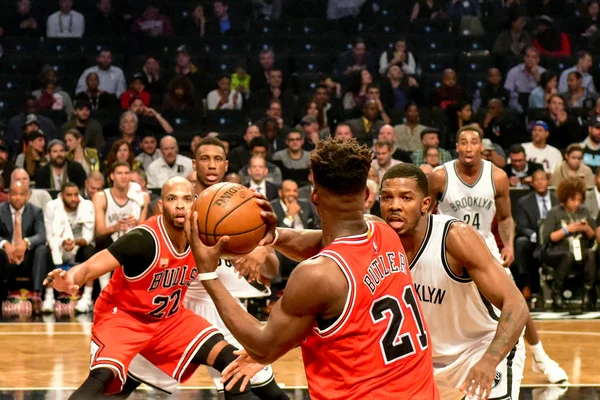 Nets vs Bulls Baloncesto en el Barclays Center —  Fotos de Stock