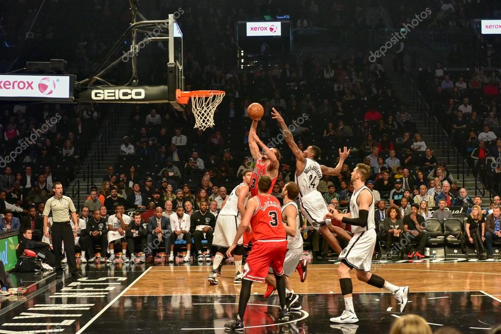 Nets vs Bulls Basketball at Barclays Center Stock Editorial Photo
