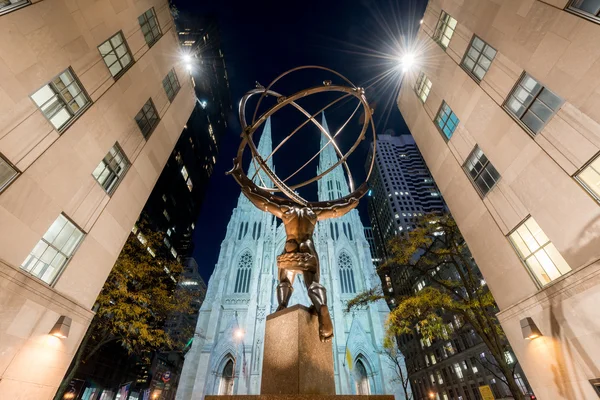 Atlas Statue - Rockefeller Center, New York City — Stock Photo, Image