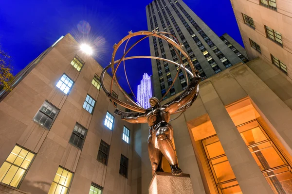 Atlas-statyn - Rockefeller Center, New York City — Stockfoto
