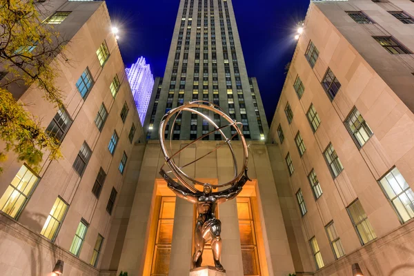 Atlas-statyn - Rockefeller Center, New York City — Stockfoto