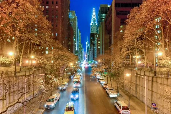Θέα κατά μήκος της 42ης οδού - Νέα Υόρκη — Φωτογραφία Αρχείου