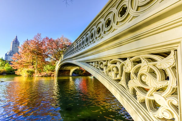 Ponte Bow, Central Park no Outono — Fotografia de Stock