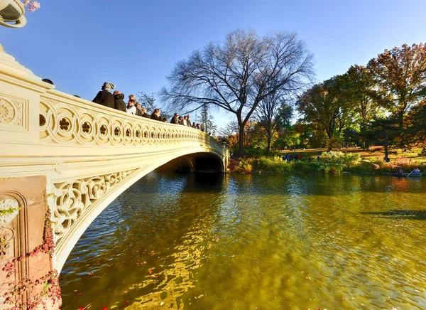Bow Bridge, Central Park in Autumn Stock Photo