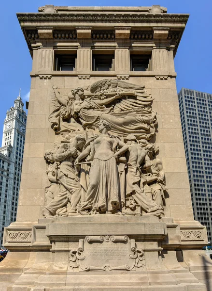 Michigan Avenue Bridge Relief Chicago — Foto Stock