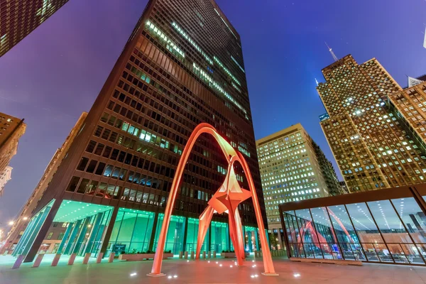 Escultura Flamingo - Praça Federal - Chicago — Fotografia de Stock