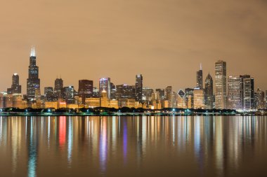 Chicago manzarası, gece
