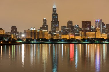Chicago manzarası, gece