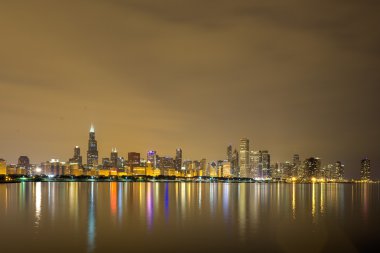 Chicago manzarası, gece