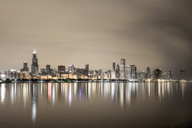 Chicago manzarası, gece