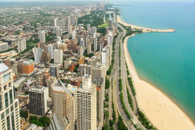 Chicago manzarası ve Gold Coast görünümü 