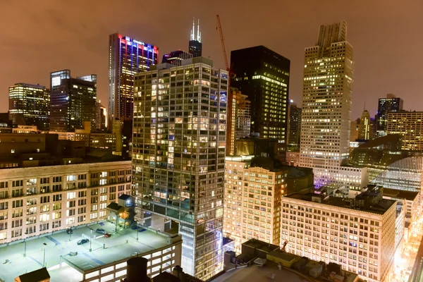 Panorama Chicaga v noci — Stock fotografie