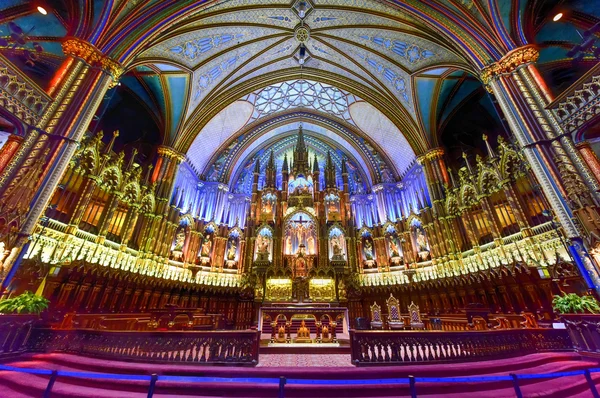 Basílica de Notre-Dame - Montreal, Canadá — Fotografia de Stock